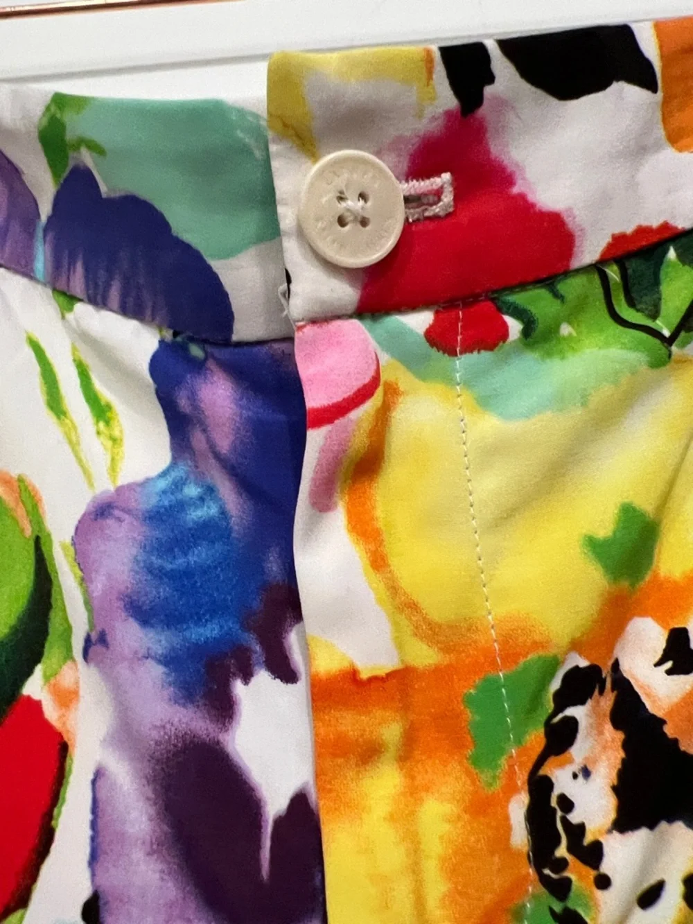 Ralph Lauren Multicolor Floral Wide-Leg Pants - White Base - Picture 5 of 11